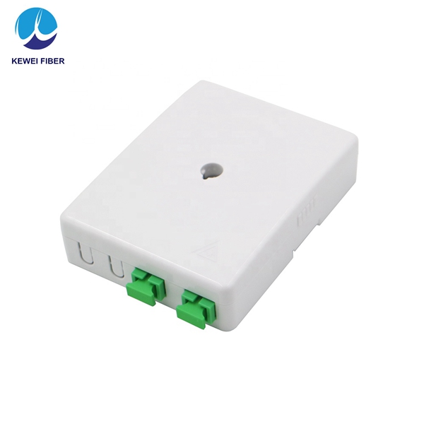 2 Port FTTH Fiber Termination Box, Wall Mount