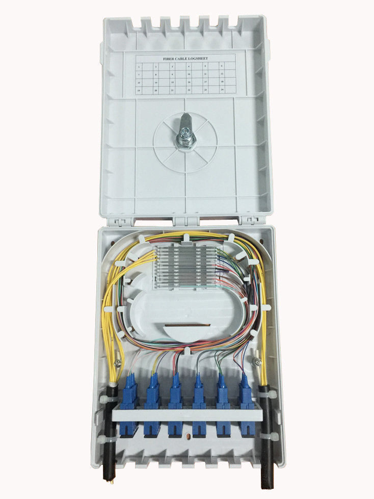 8 24 48FO IP65 Wall Pole Mount FTTH Cable Termination Box Outdoor FDB For FTTH Drop Cable