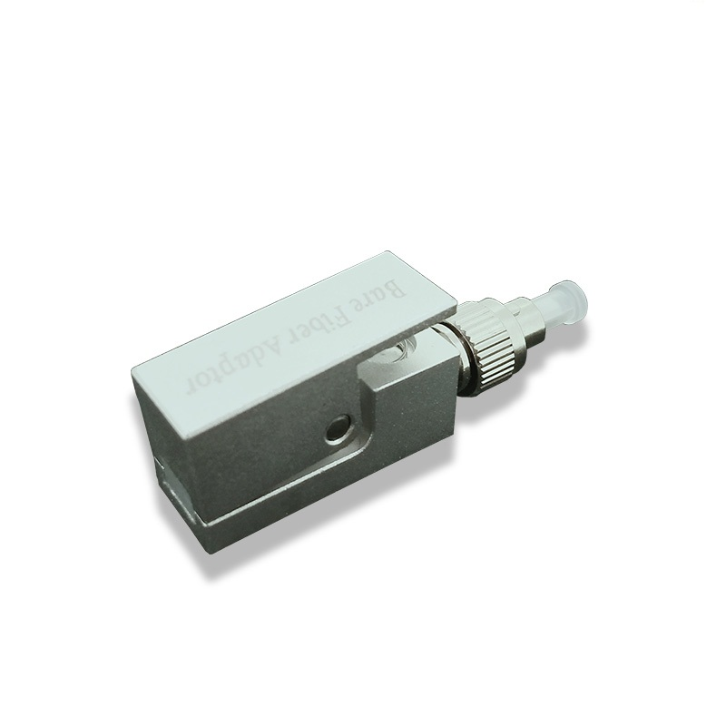 FC ST Metal Square Silver Type Bare Fiber Adaptor with SMA Used for OTDR Testing