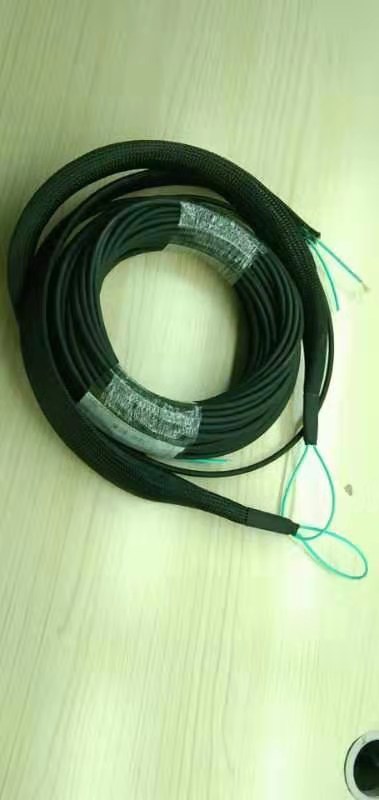 LC2PE-ODOS2-50F LC to LC 9/125 OS2 Outdoor Rated Duplex Black 50FT Fiber Cable Pulling Eye