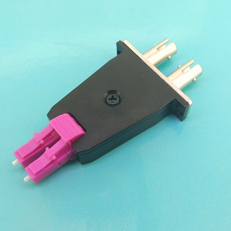 ST female to LC male duplex type hybrid optic fiber connector