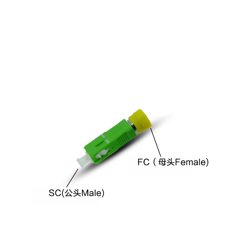 FC female to SC male simplex type hybrid optic fiber adapter 