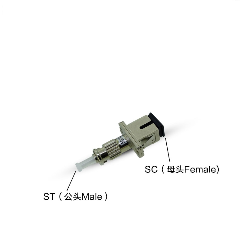 SC female to ST male simplex type hybrid optic fiber adapter 