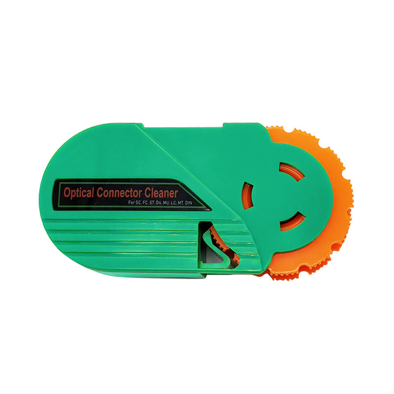 Fiber Optic Cleaning Box Optical Fiber Connector Cleaner 500 Cleans Cassette Tool for SC FC ST D4 MU LC MT DIN Adapter Ferrule