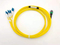 Plenum Fiber Optic Cable, 40 Gigabit Ethernet QSFP 40GBase-SR4 to MTP(MPO)/LC (4 Duplex LC) 24 inch Breakout Cable, 9/125, 2 meter