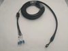 FTTX Single Mode 6 Core armored Fiber Optical cable jumper Simplex LC UPC PG Gland and pulling eye