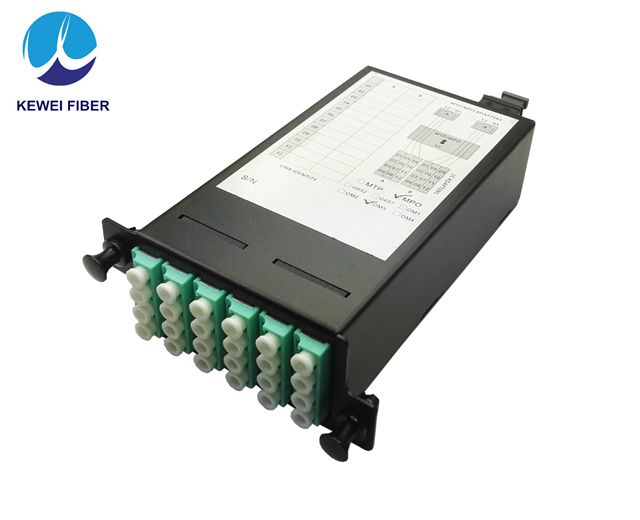 U 96 Core Fiber Optic MTP MPO Patch Cord Drawer Rack OM3 8*8F 8*12F 4*24F 100Gbps 