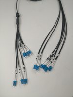 Multicores 5.0mm 7.0mm Outdoor Armored cable assembly 12F SM-G657A 6set Duplex LC connector patch cable