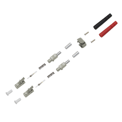 LC/PC SM Duplex fiber optic connector kit 3mm with duplex clip