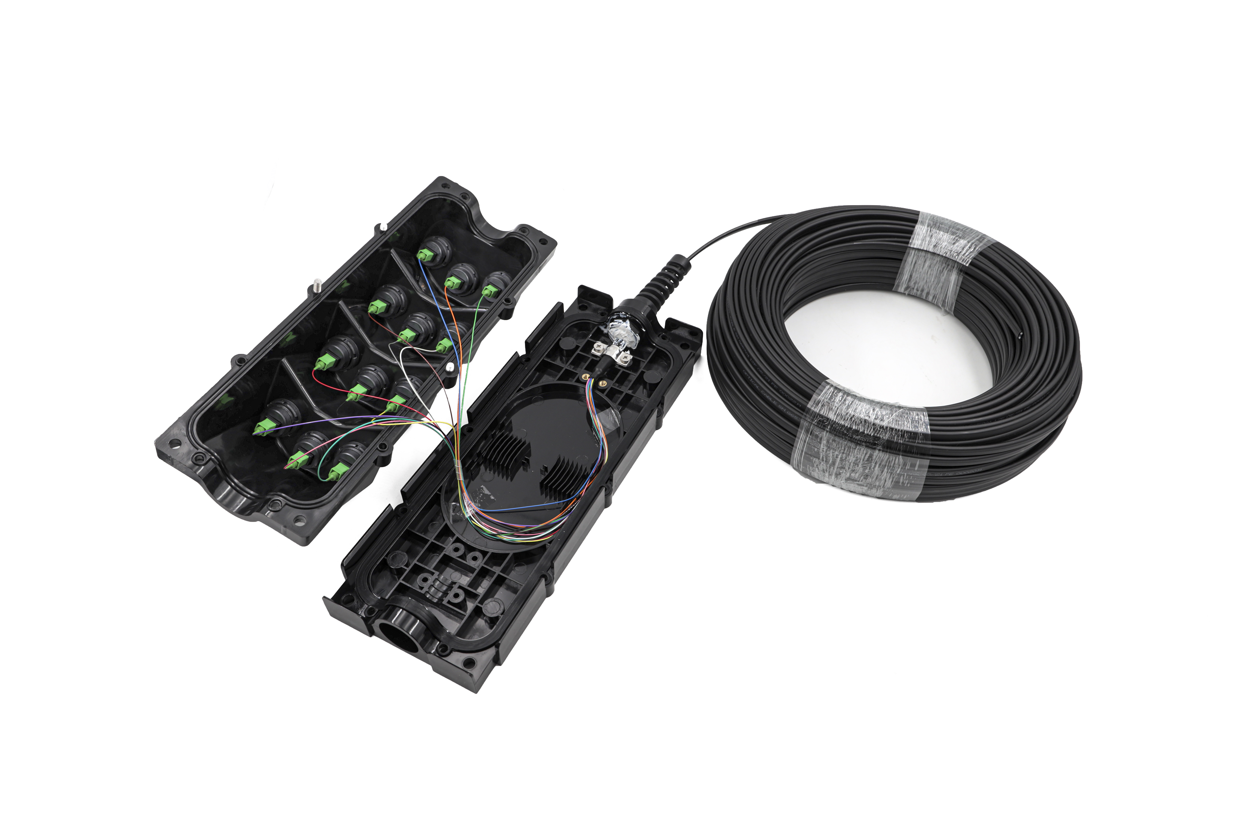Compatible Corning FlexNap Box harndened connectors H optitap Optifit Mini SC APC SM G657A Toneable Flat drop cable assembly