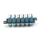 Fiber Adapter Panel, 24 Fibers OS2 Single Mode, 6 x LC UPC quad (Blue) Adapter, Ceramic Sleeve