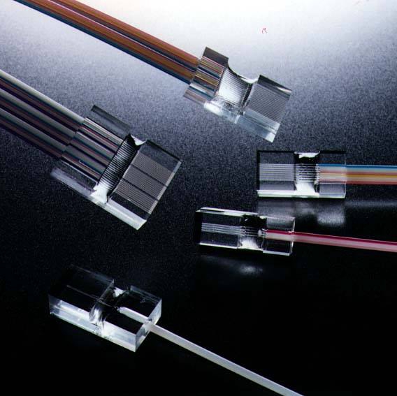 PLC splitter fiber array with fiber optic connectors